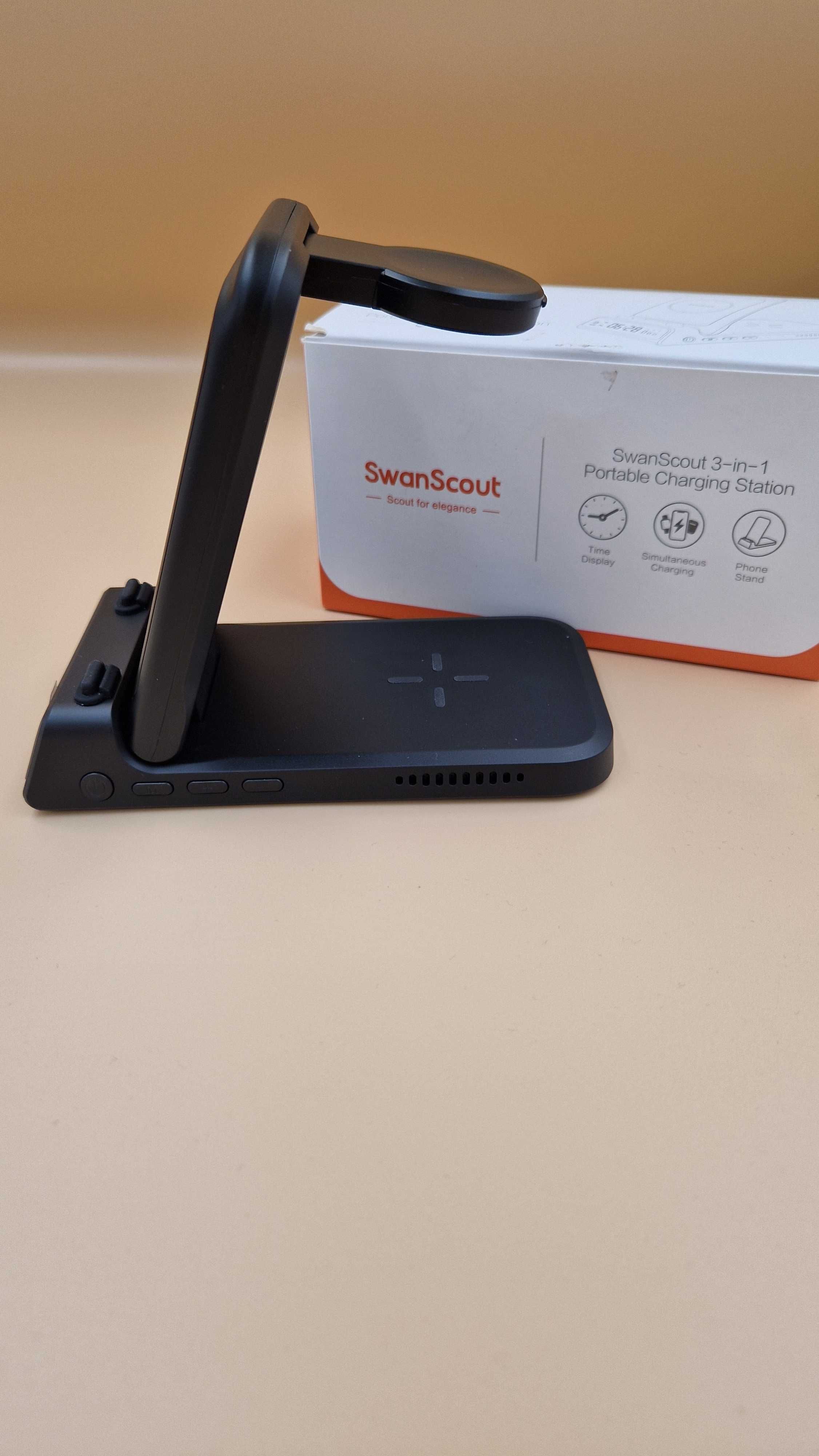 Swan Scout - stacja ładująca do telefonu, zegarka i słuchawek