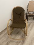 Fotel Rattanowy Fotel bujany PRL