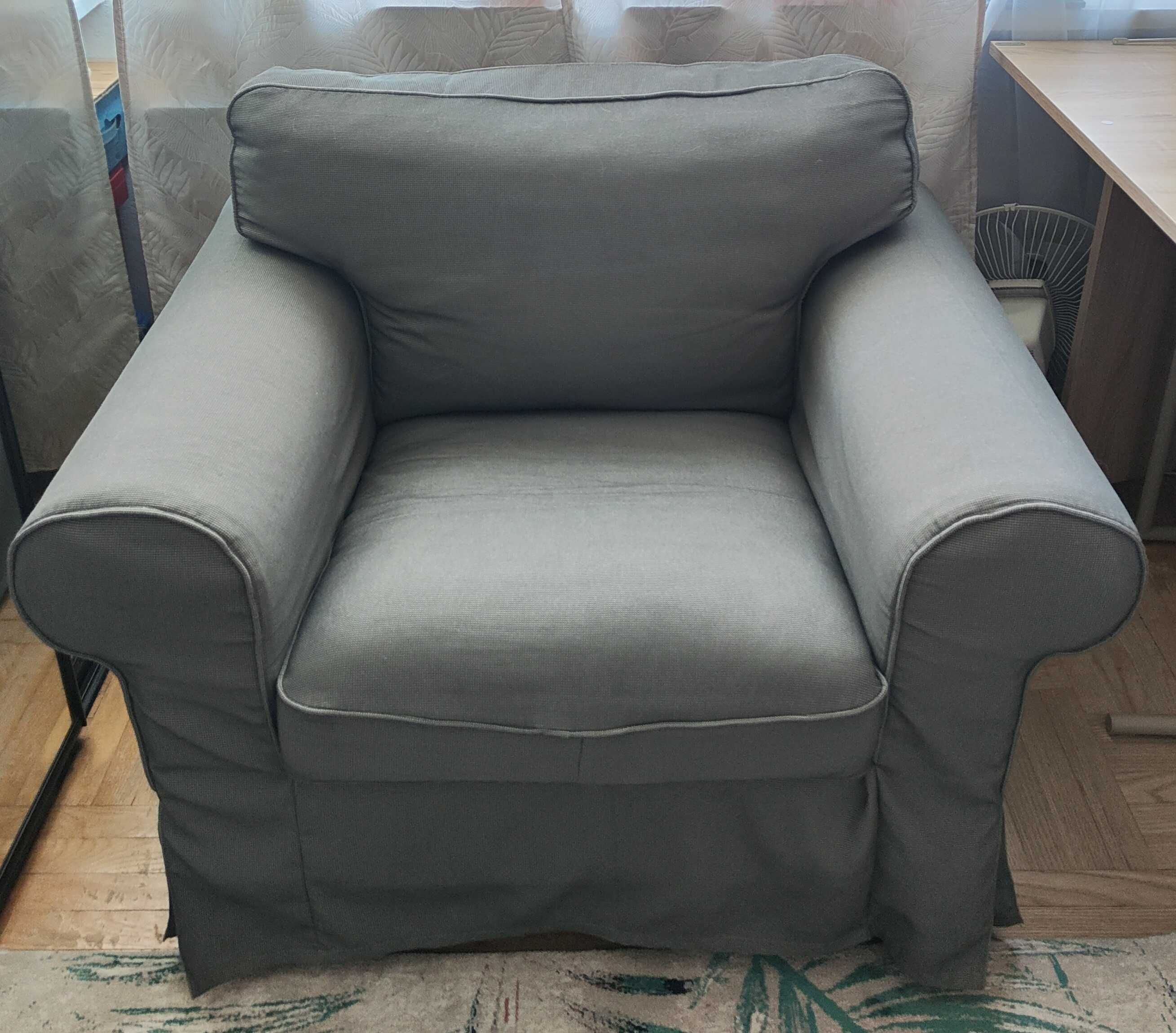 Fotel Ektorp Hakebo szary (z IKEA) - stan bardzo dobry