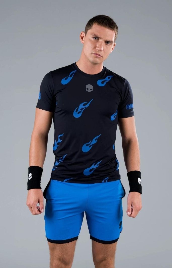 Koszulka tenisowa t-shirt męski Hydrogen FLAMES TECH TEE M