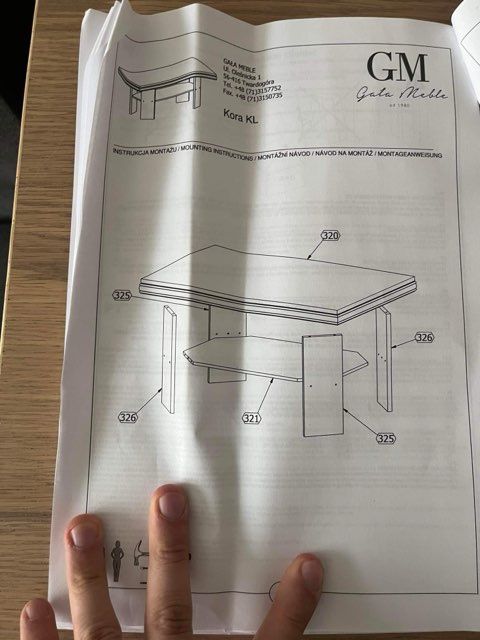 Stolik, ława Kora KL