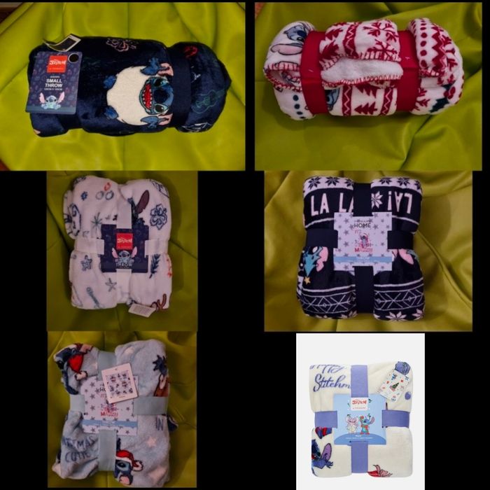 Almofada / Manta polar Disney : Stitch e Angel - Natal (novas)