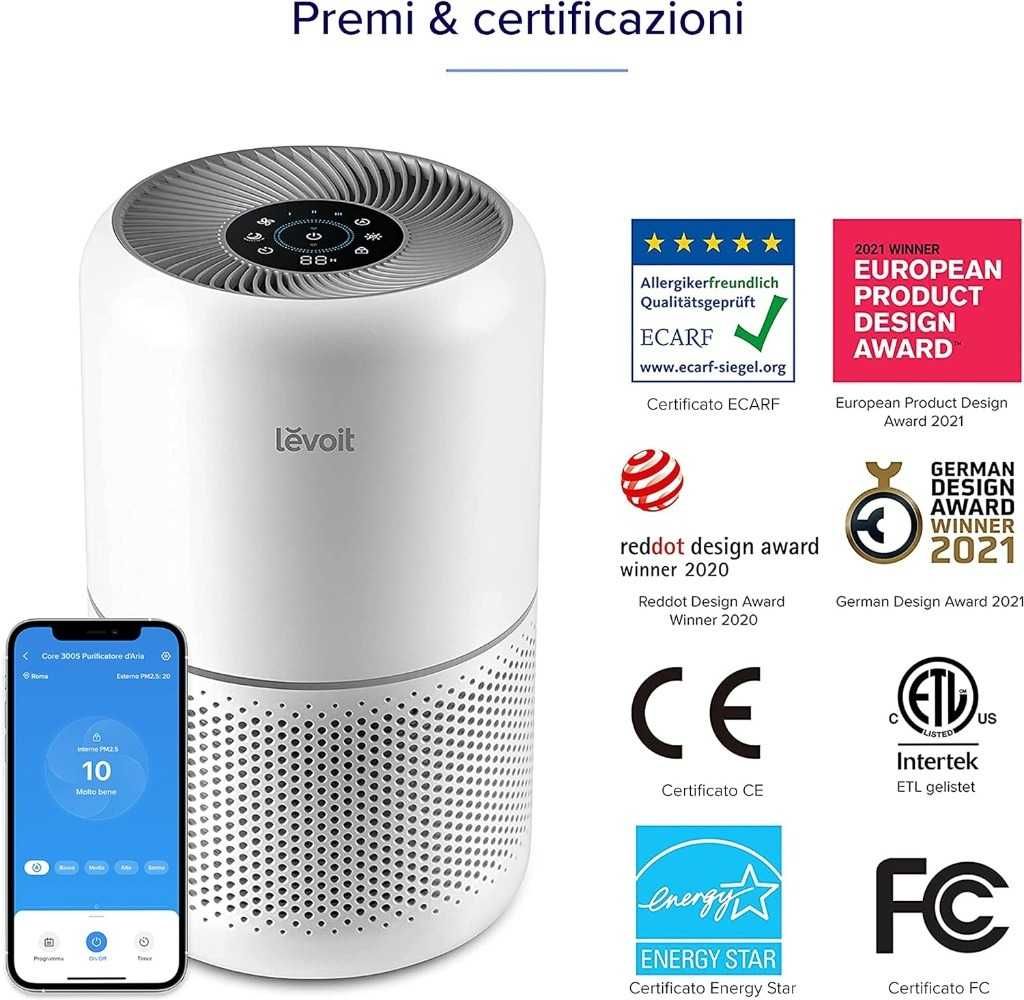 Inteligentny oczyszczacz powietrza LEVOIT 300S