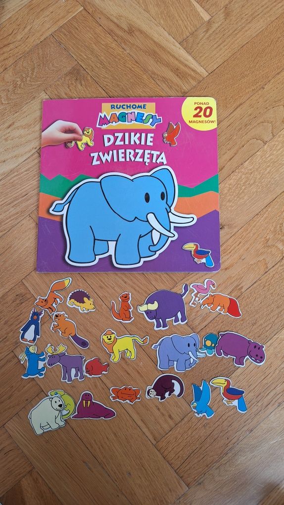 Dzikie zwierzęta ruchome magnesy Książka magnetyczna