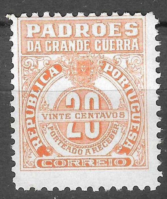 Selos Portugal 1925- Padrões da Grande Guerra  20 c. NOVO Porteado