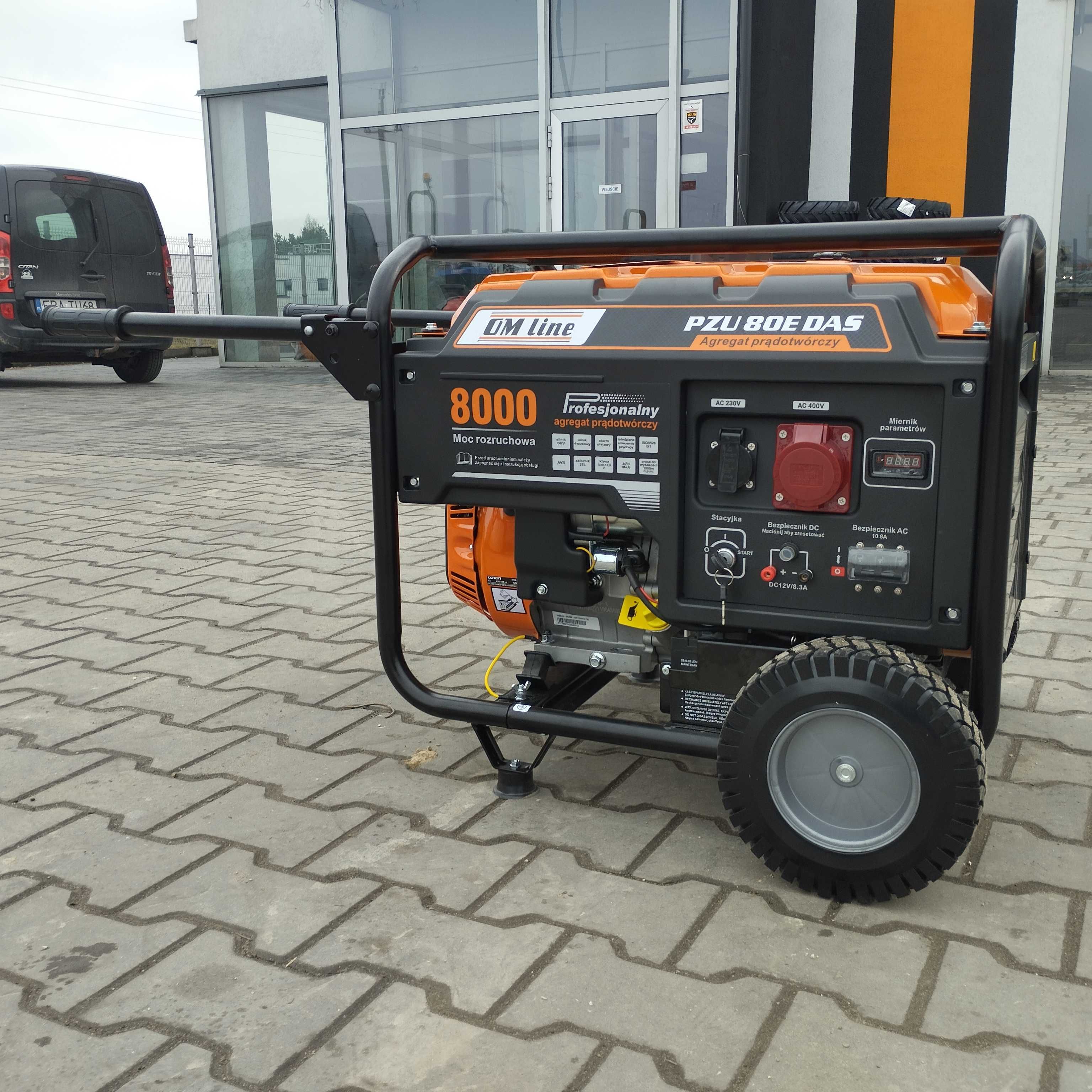 Agregat prądotwórczy generator moc 6,5kW, 8000W, miedziane uzwojenie