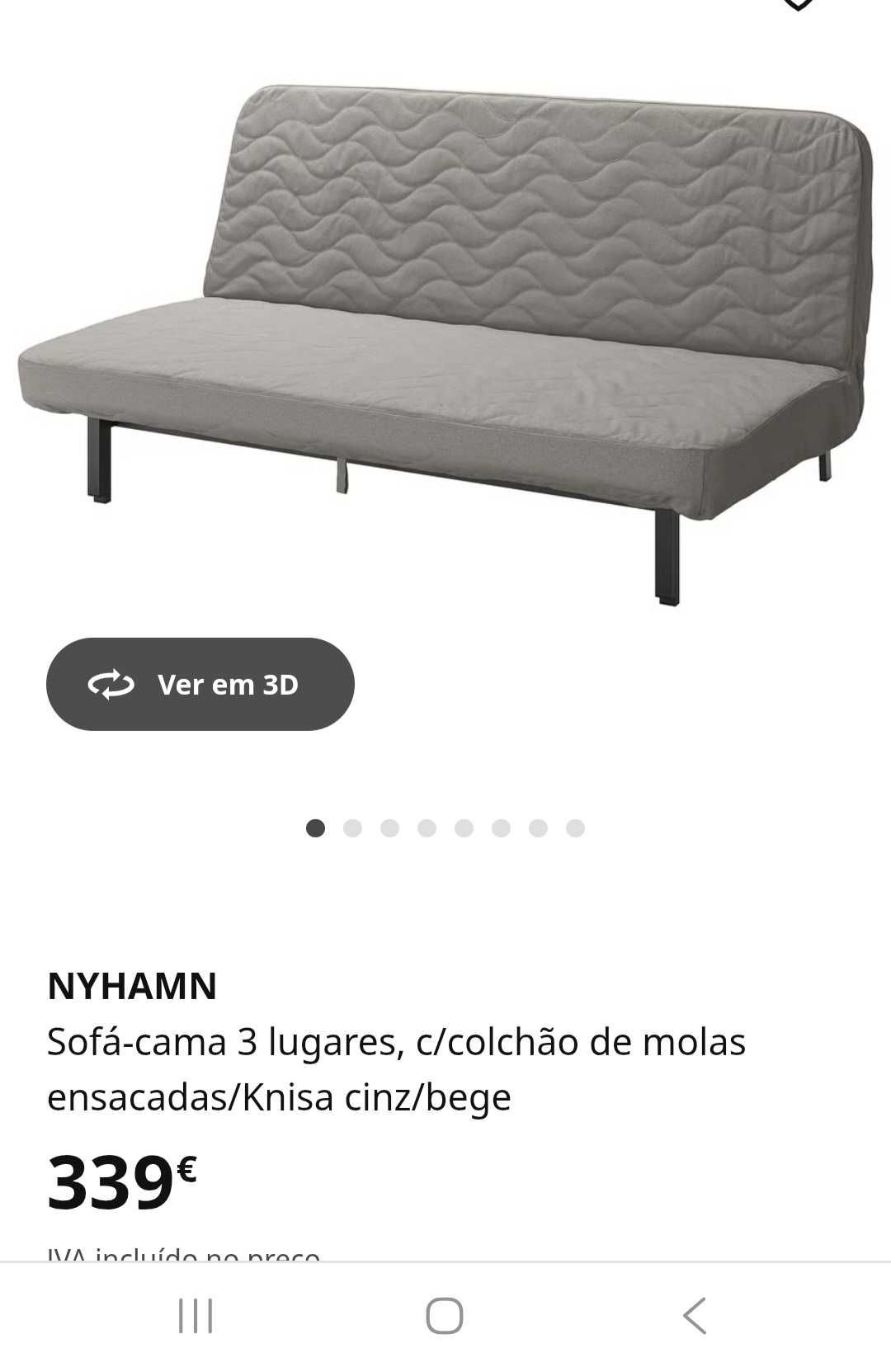 Sofa cama ikea cinzento