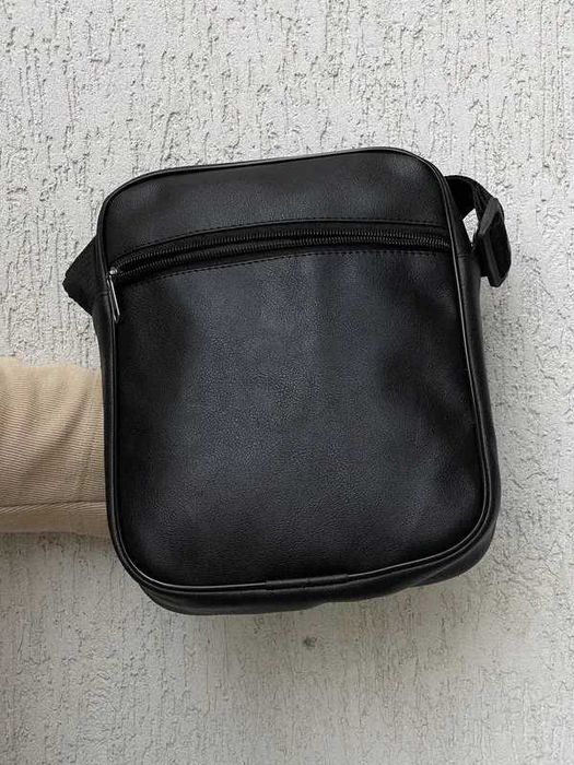 Сумка барсетка мужская черная эко кожа пума