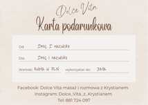 Voucher masaż prezent dzien ojca urodziny swieta karta podarunkowa