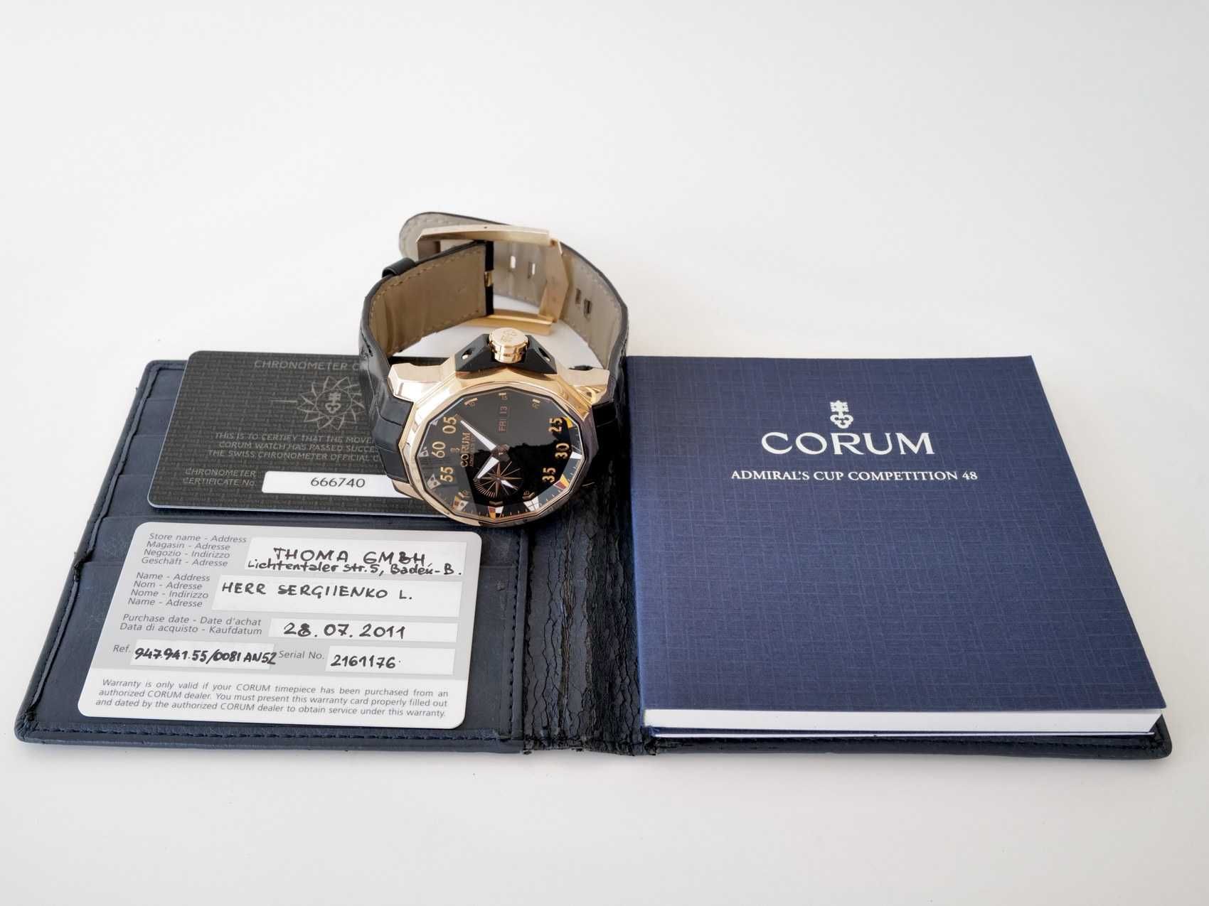 Corum Admiral's Cup Competition 48 Challenger  18K Rose Gold