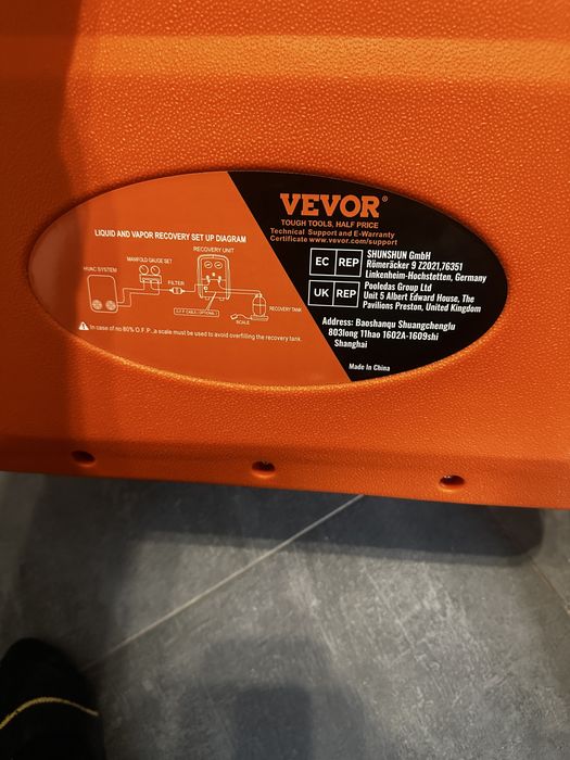 Stacja odzysku czynnika chlodniczego klimatyzacji Vevor