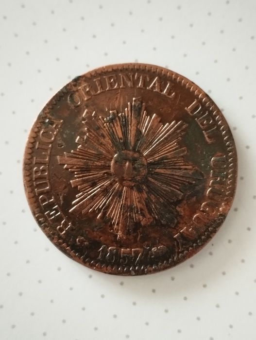 20 Centésimos de Real 1857 República Oriental Del Uruguay