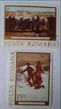 Znaczki pocztowe niepodległość obrazy malarstwo Rumunia 1977