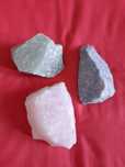Conjunto de 3 pedras de quartzo grandes