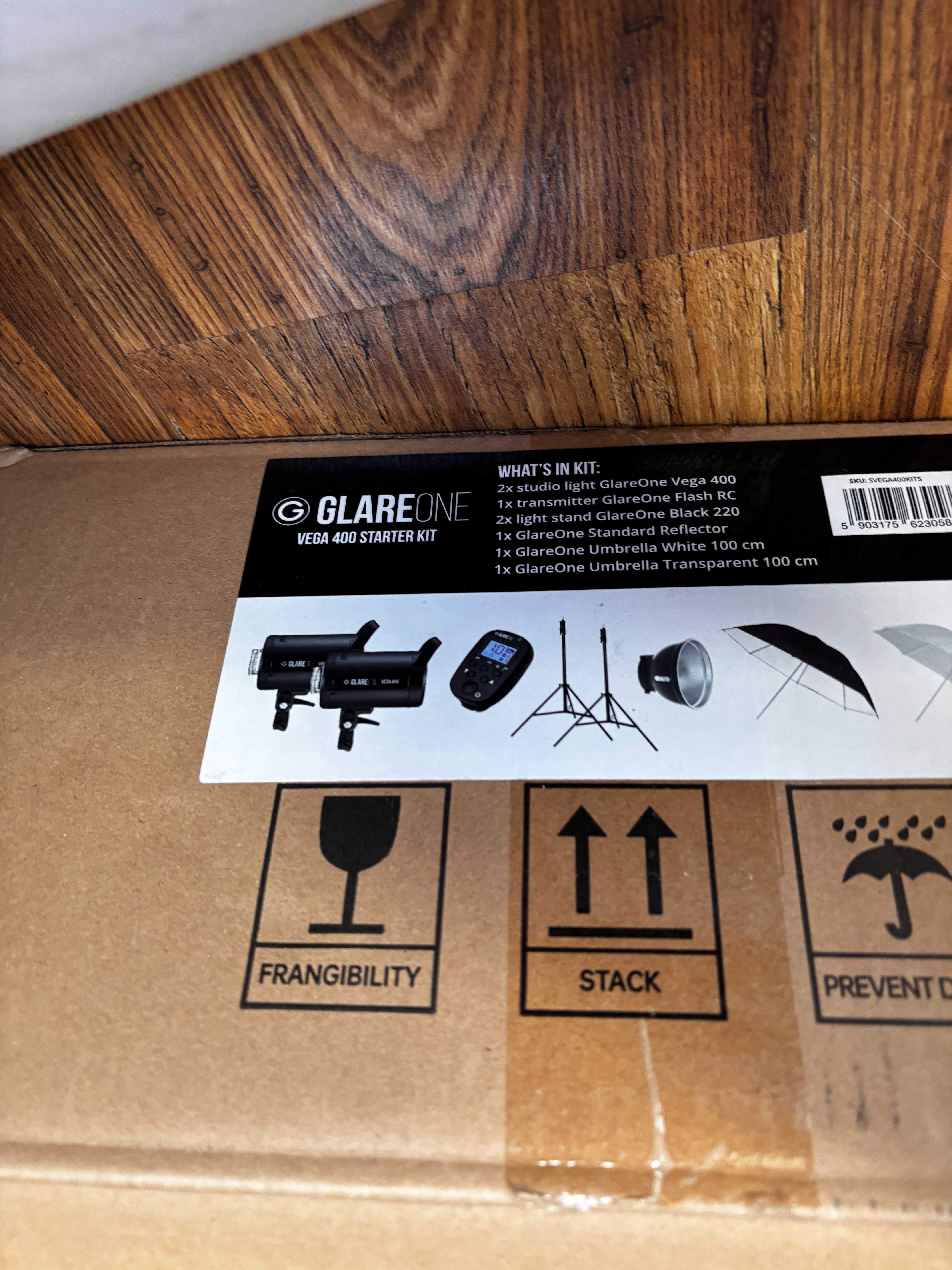Zestaw lamp studyjnych GlareOne Vega 400 Starter Kit