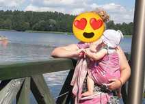 Chusta tkana kółkowa LennyLamb Cukierkowa Koronka plus duża nerka