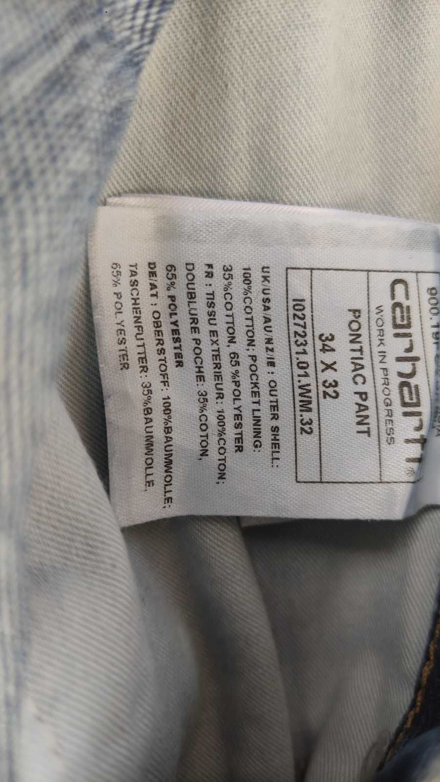 Calças Carhartt 'Pontiac Pant' W34 L32