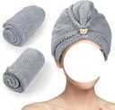 Ręcznik do włosów z mikrofibry turban do suszenia chłonny 2szt