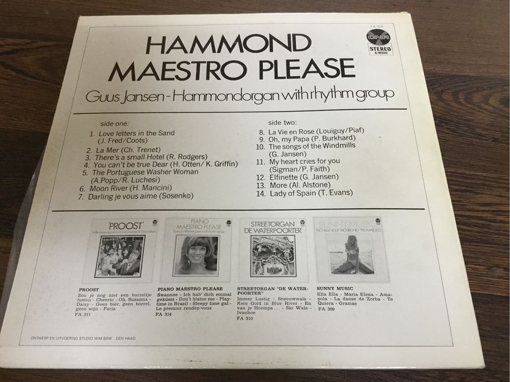 Hammond maestro please winyl