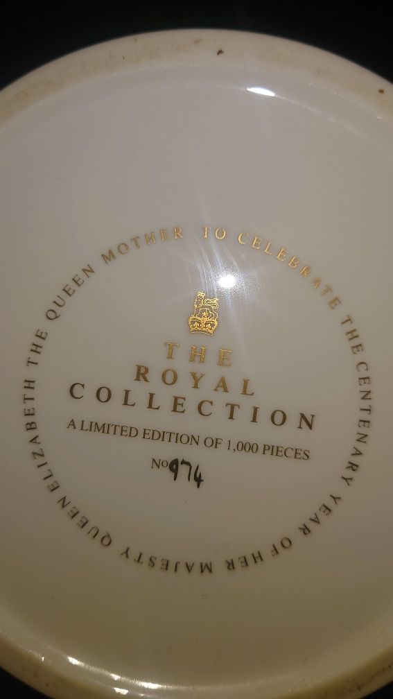 Taça de coleção da rainha peça numerada