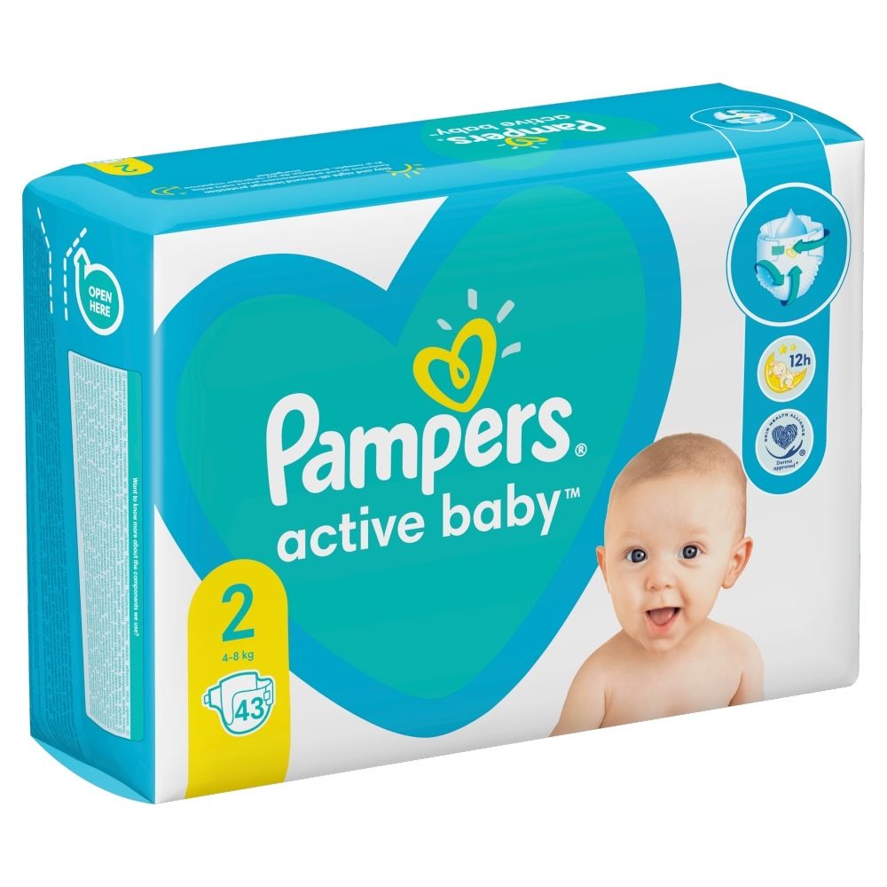 Підгузки Pampers Active Baby розмір 2 (4-8 кг), 43 шт