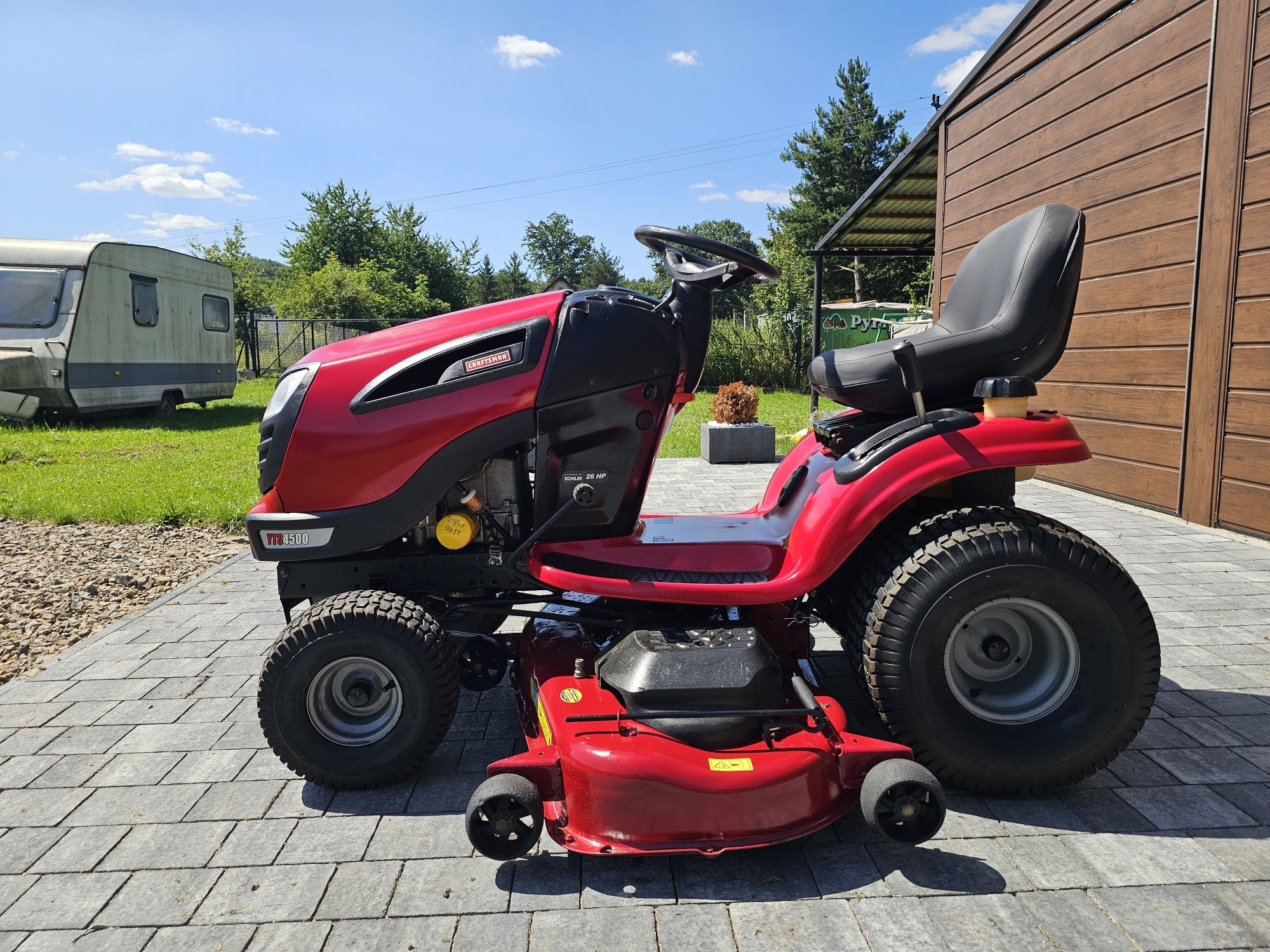 Traktorek kosiarka CRASTMAN 26KM V2 pompa,  profesjonalny