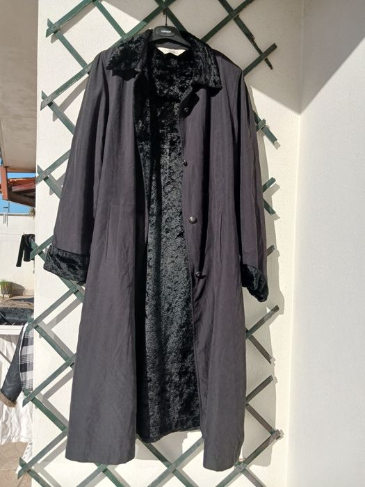 Gabardina comprida com pelo xxl
