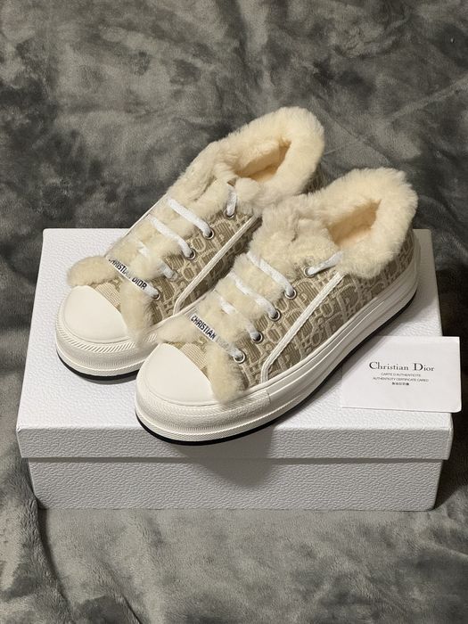 Карамельні Dior кеди зимові