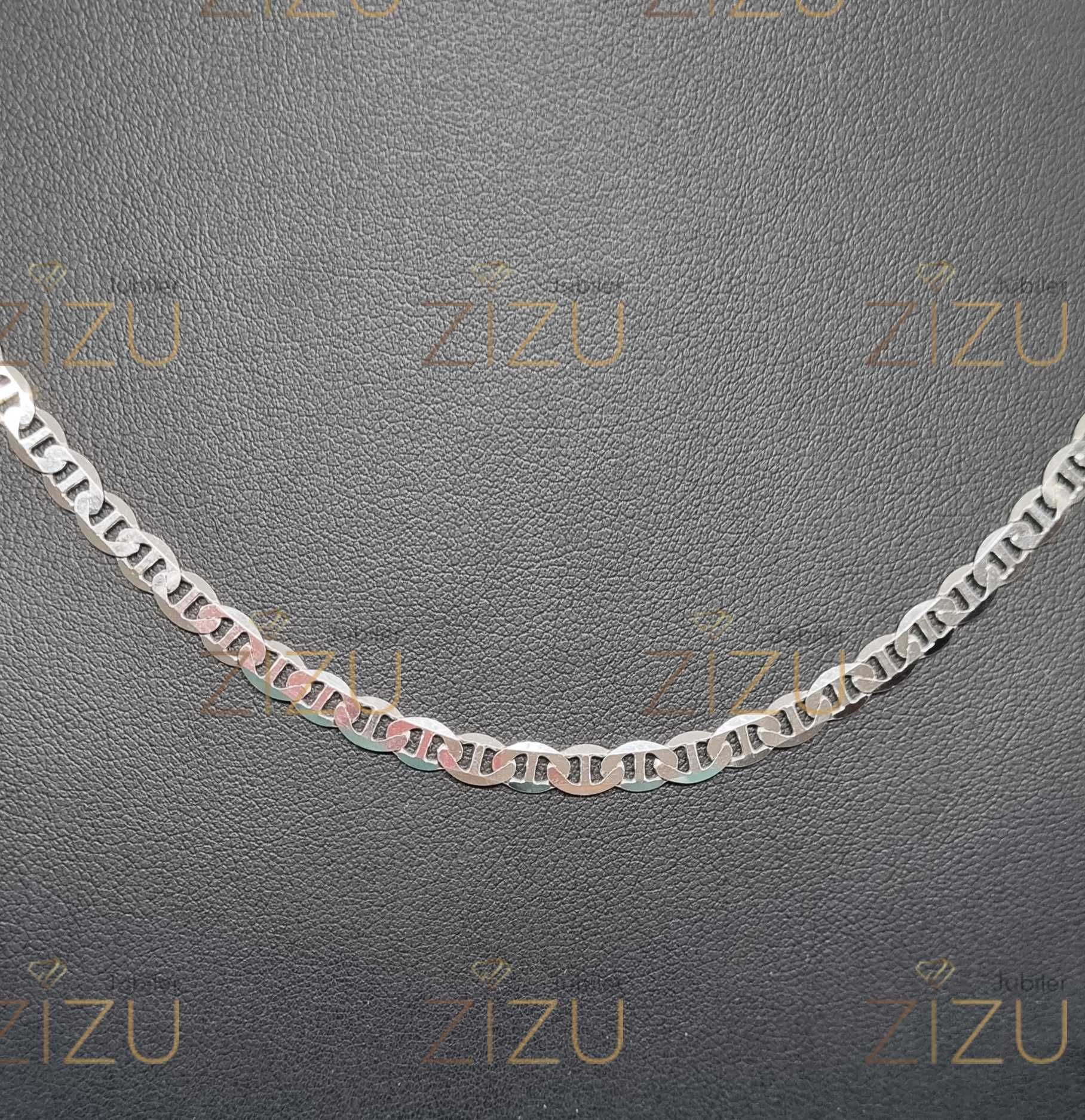 srebrny łańcuszek splot Gucci 50 cm