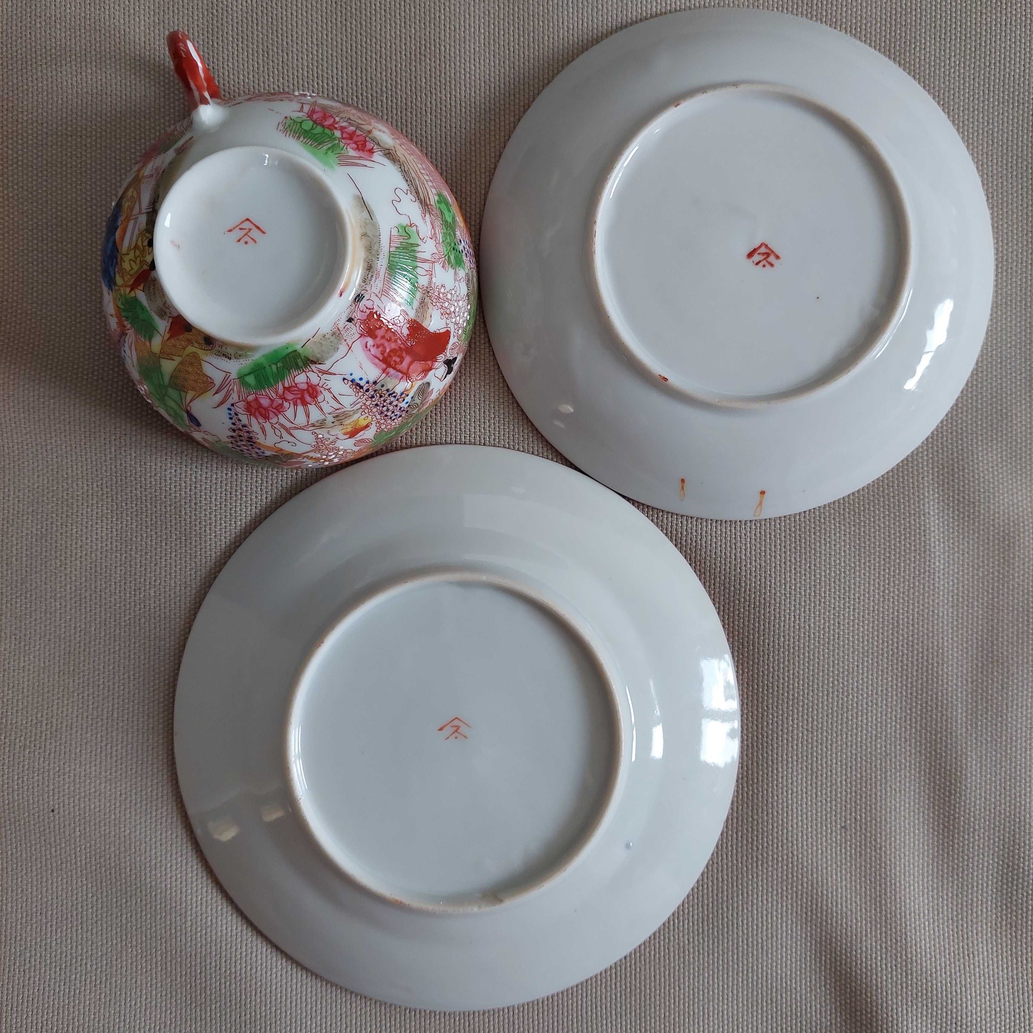 Filiżanka, spodek/ podstawka, talerzyk/ trio/ porcelana Suzuki Company