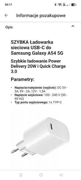 Ładowarka+etui Samsung Galaxy a54 5G