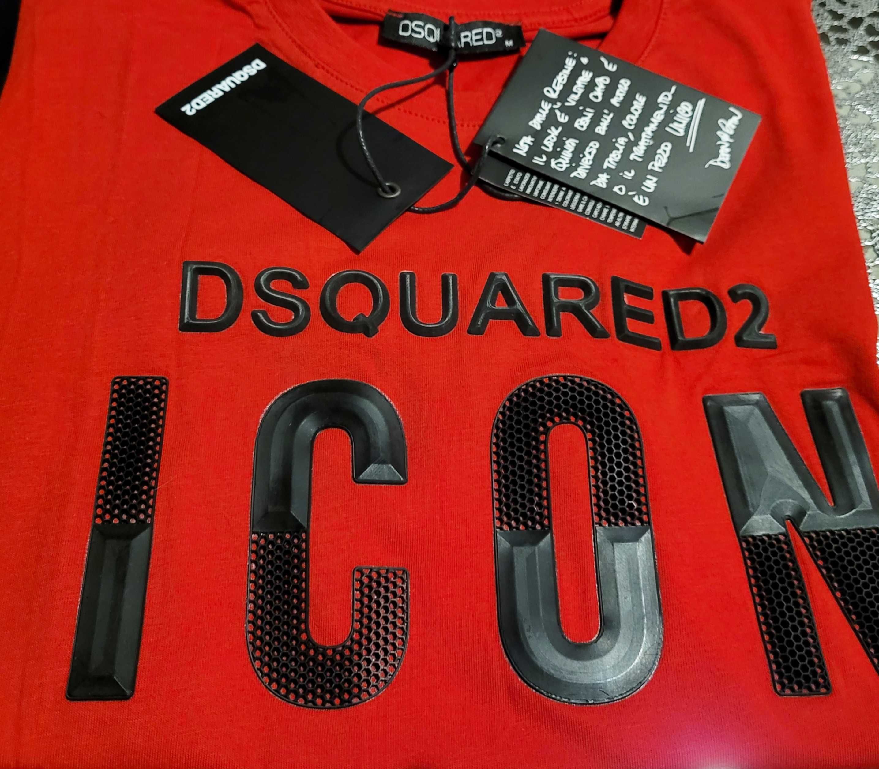 ICON T-shirt Koszulka Dsquared2 czerwona