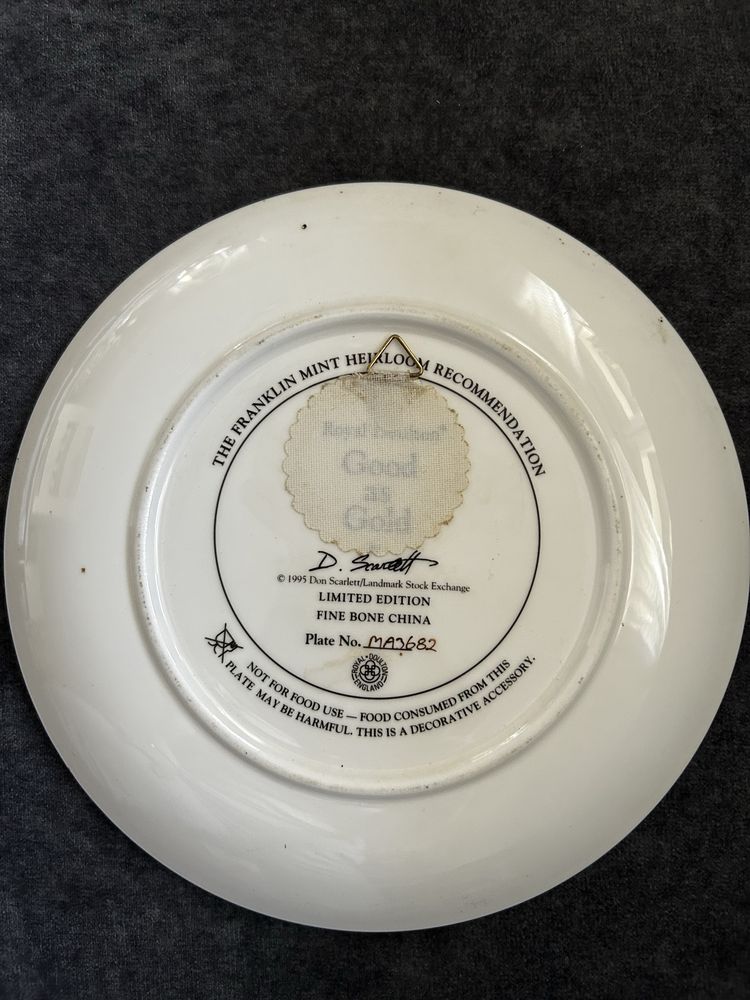 Kolekcjonerski porcelanowy talerz Franklin Mint