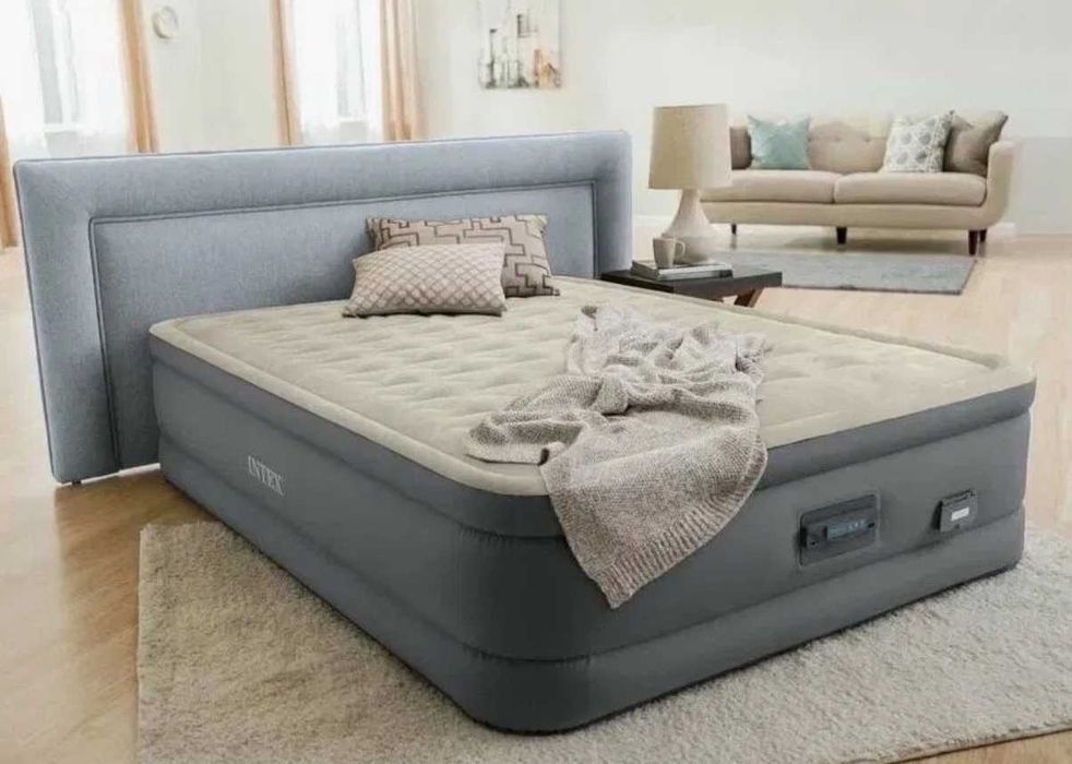 Надувная кровать с подголовником ‼️ Ліжко матрас з электронасосом