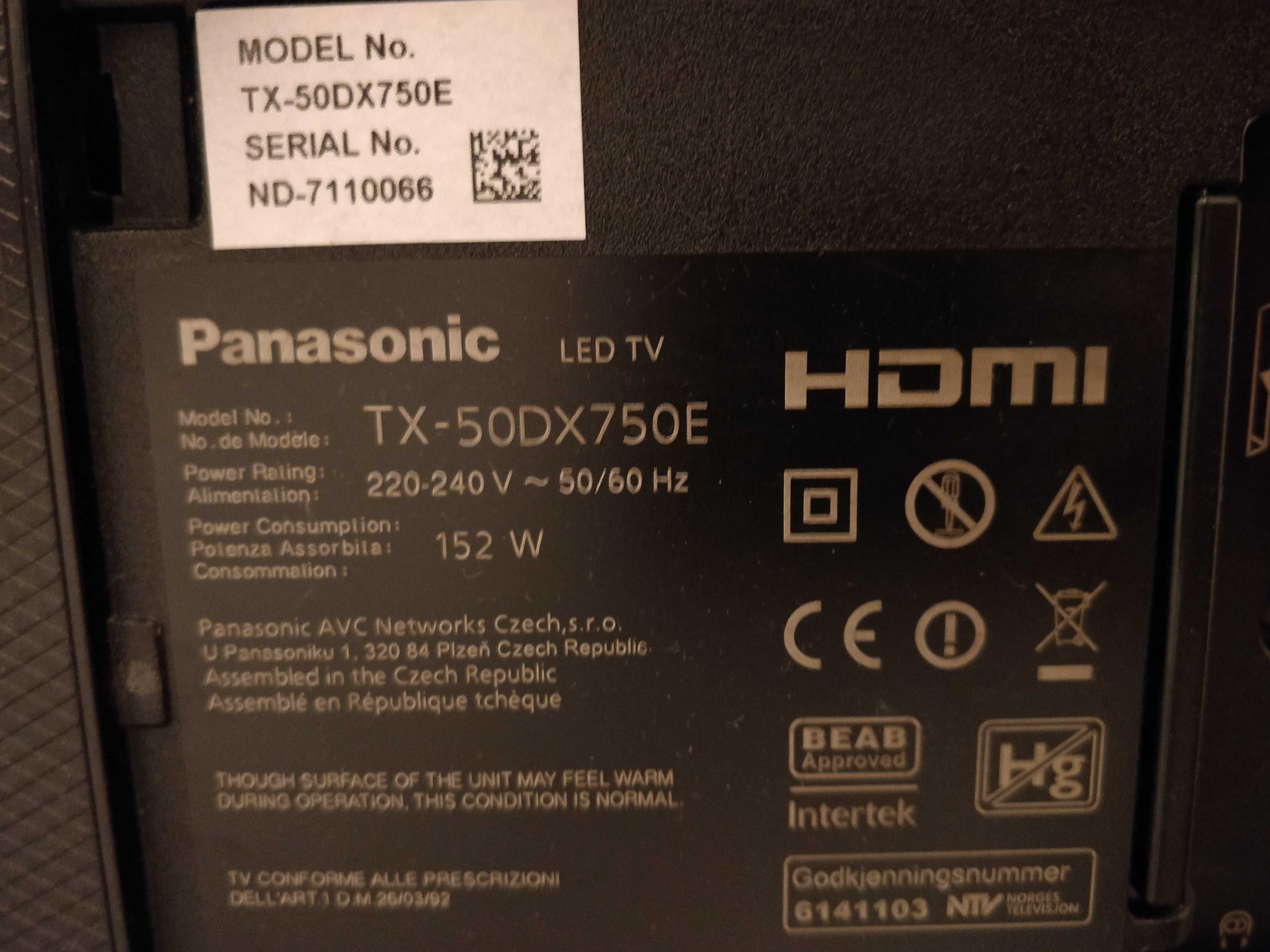 Panasonic TX-50DX750 - 4K HDR Smart LED TV dla kinomaniaków!