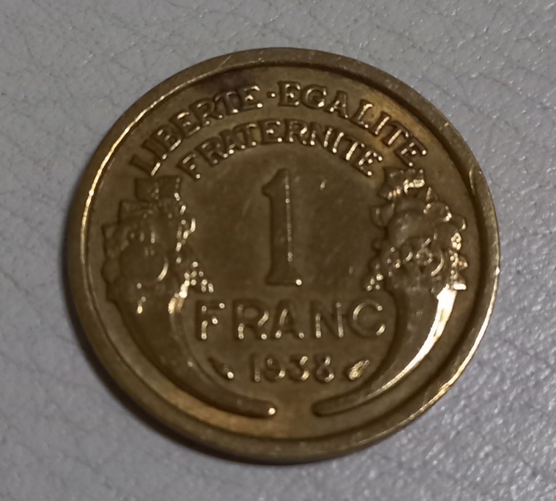 1 frank 1938 r. Francja