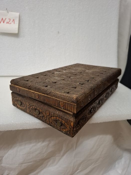 Szkatułka drewniana vintage