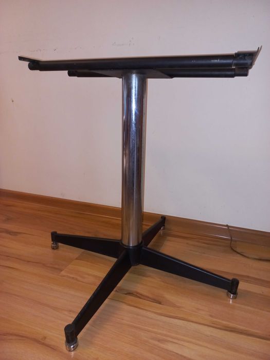 Stojak pod telewizor PRL metalowy chrom