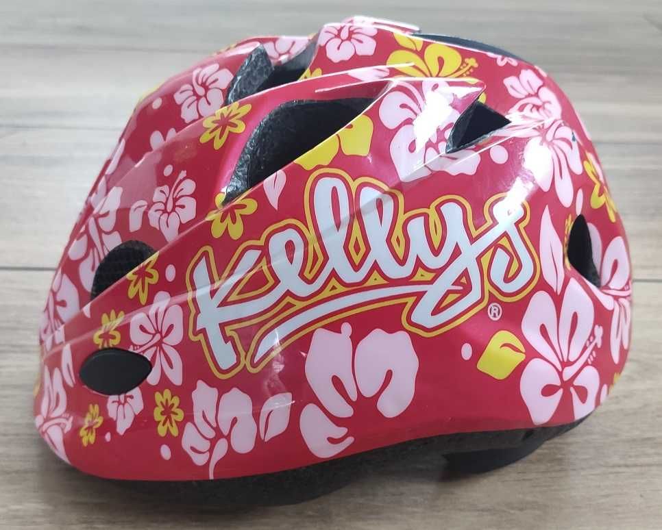 kask kellys 52-56 rowerowy/hulajnoga dla dziewczyki