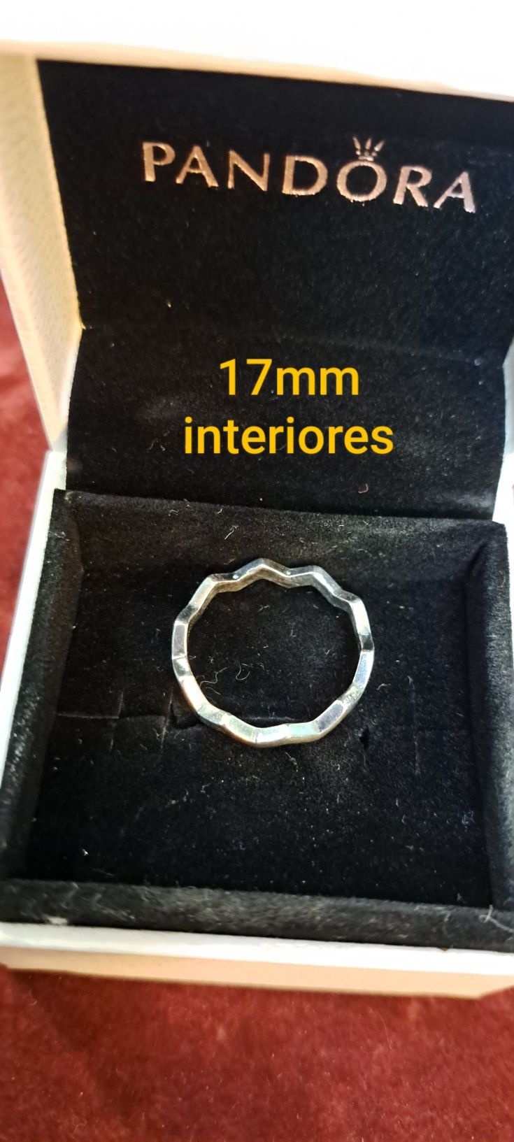 Anel Pandora Time zigzag  prata.