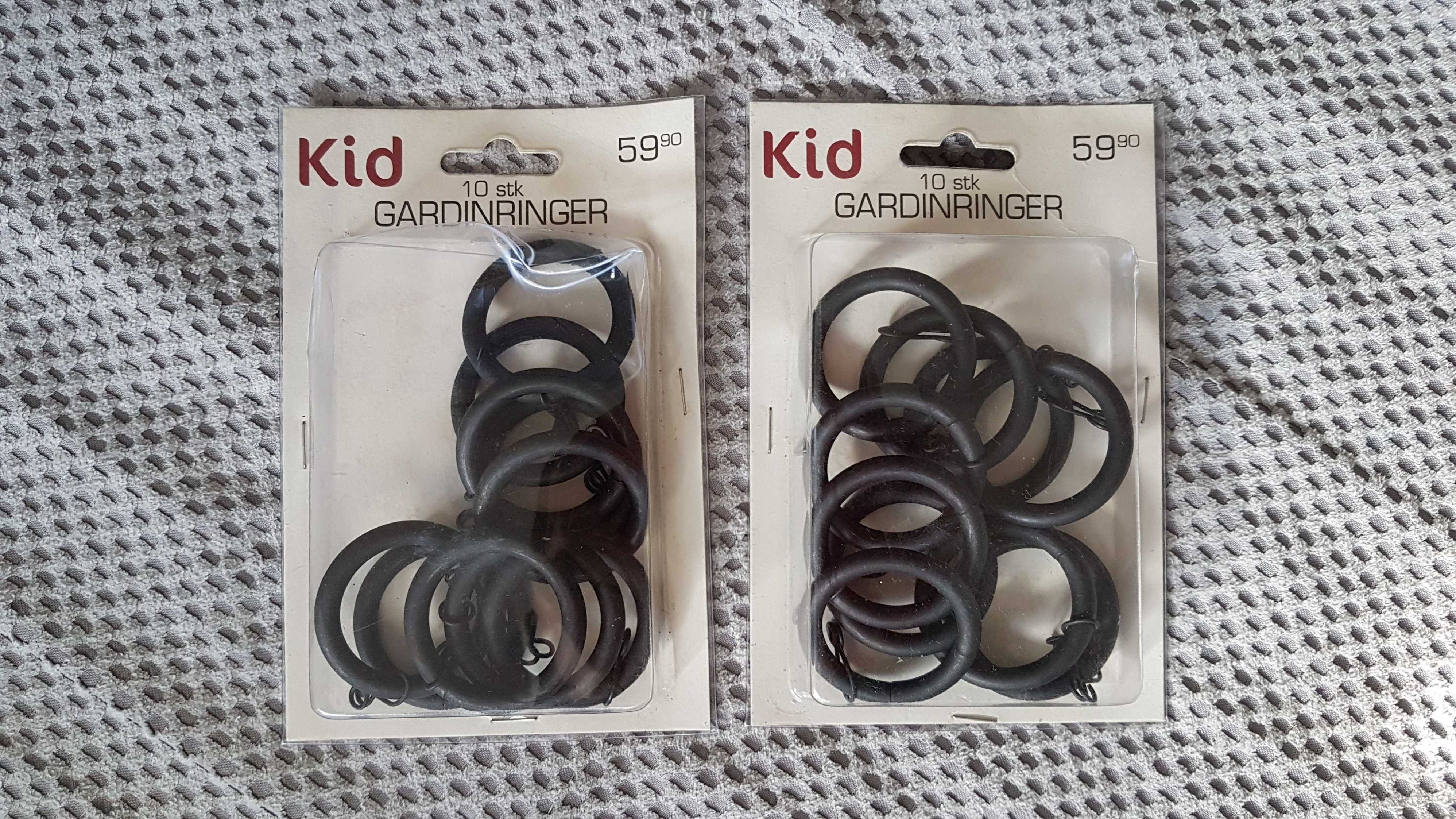 Kid Nowe czarne metalowe kółka do karnisza zasłon 20 sztuk/ 6mm/ 33mm