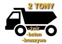 Żwir piasek beton kruszywo ziemia mała wywrotka 2 tony - transport