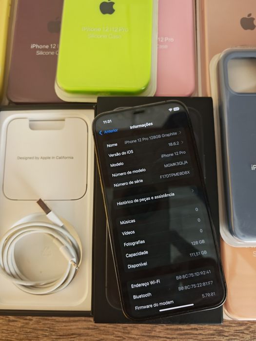 Iphone 12 Pro 128GB Graphite em muito bom estadoAceito Retom