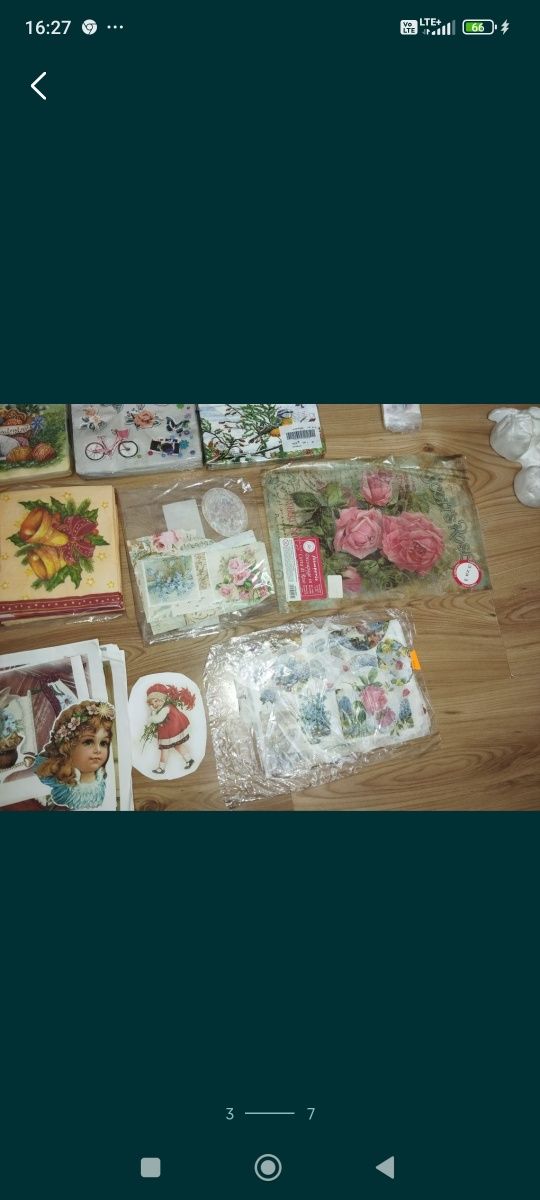 Okazja! Zestaw Nowe i Zaczęte Paczki Serwetk do Prac Decoupage.+Gratis