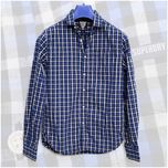 SUPERDRY | Tailored Oxford Niebieska Męska Casual Koszula w kratę r. S