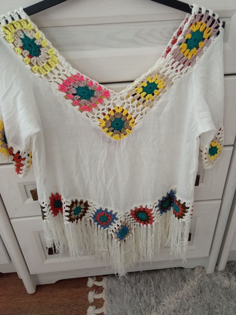 Boho bluzka tunika ,narzutka plaża