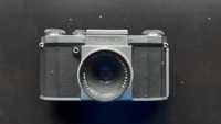 Zabytkowy aparat Praktica KW obiektyw Carl Zeiss Jena 50 mm
