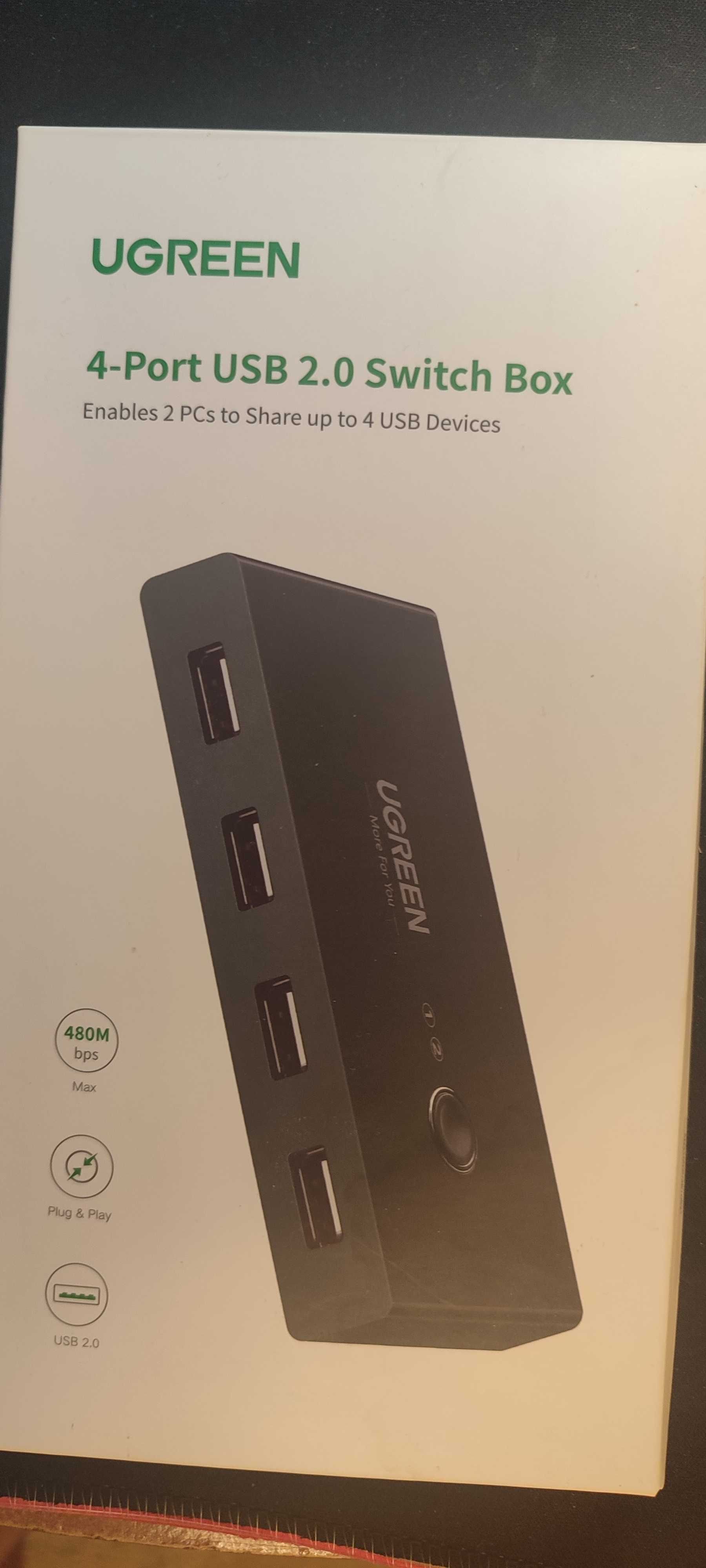 Ugreen Przełącznik Switch Kvm Usb 2X4 2.0