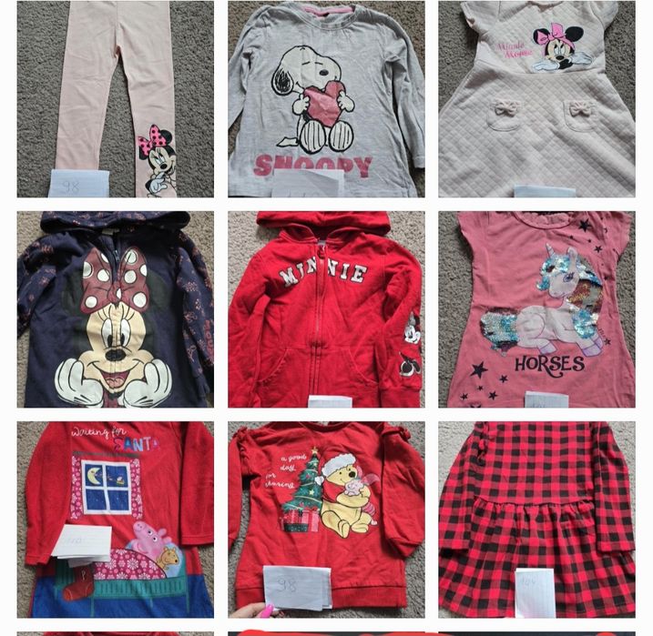 Paka ciuchów dla dziewczynki 98-128