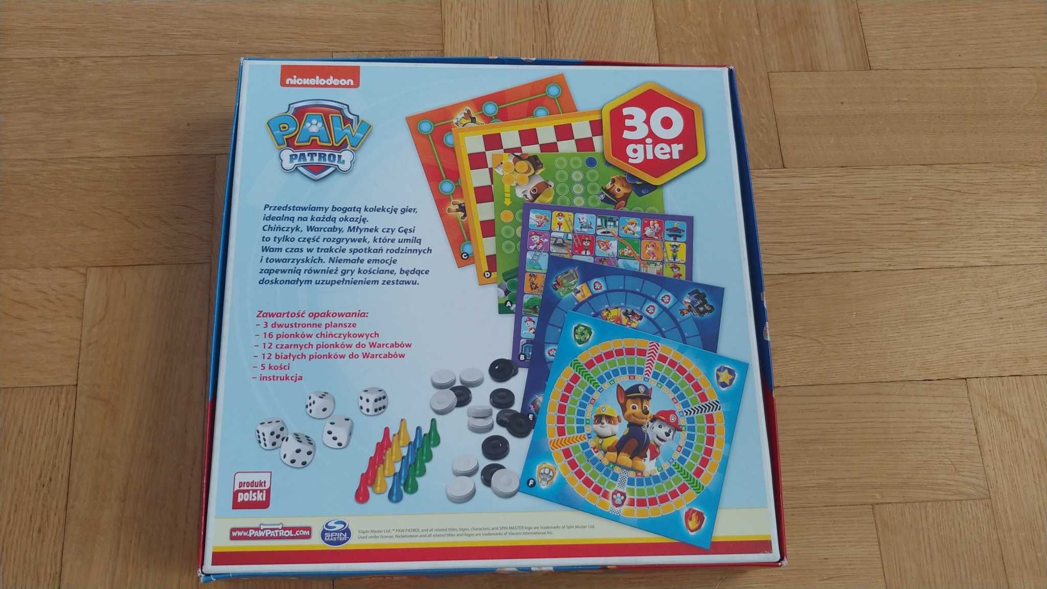 Trefl Psi Patrol 30 gier planszowych dla dzieci